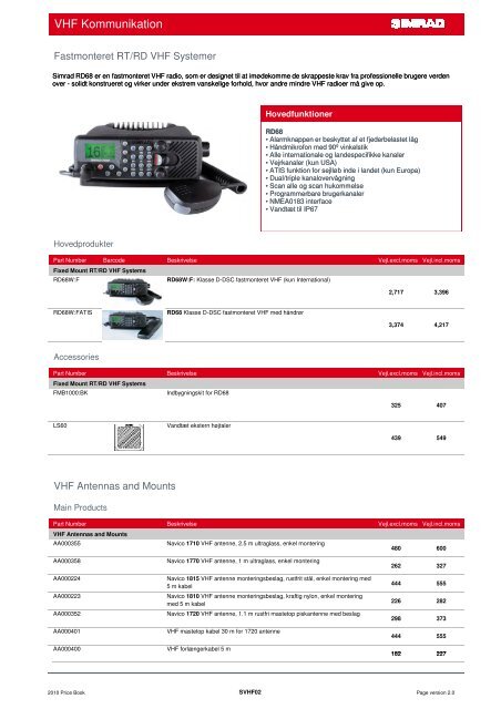 Simrad Prisbog 2010 DKK - ZEPHYR MARINE