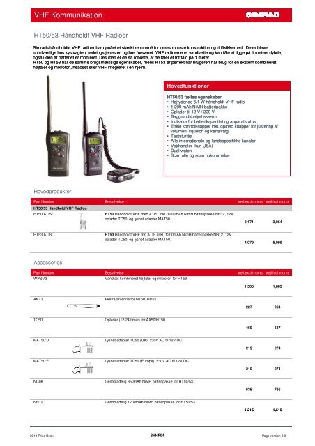 Simrad Prisbog 2010 DKK - ZEPHYR MARINE