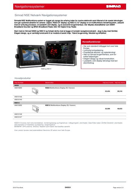 Simrad Prisbog 2010 DKK - ZEPHYR MARINE