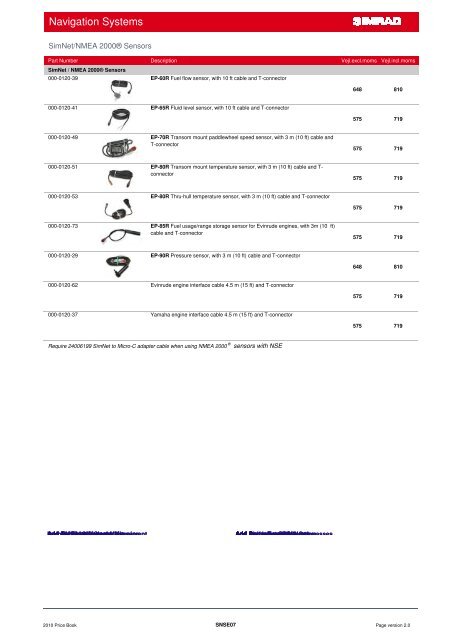 Simrad Prisbog 2010 DKK - ZEPHYR MARINE