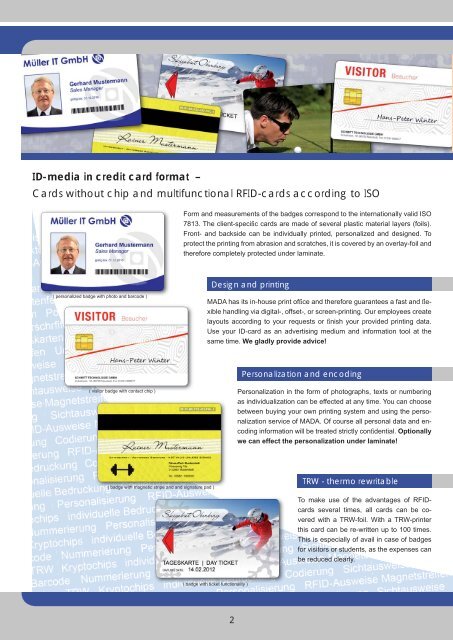 security for your ID-cards - MADA - Marx Datentechnik GmbH