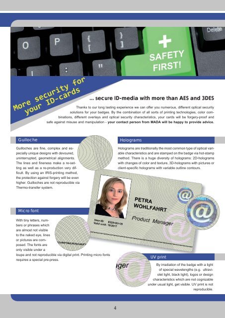 security for your ID-cards - MADA - Marx Datentechnik GmbH