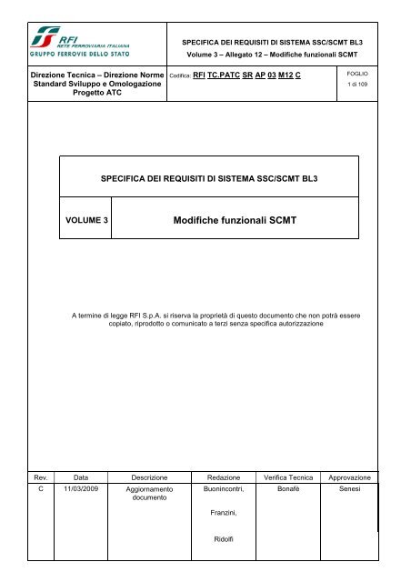 SSB SCMT SSC_SRS_revC_Allegato 12 modifiche ... - Trenitalia