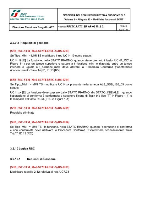 SSB SCMT SSC_SRS_revC_Allegato 12 modifiche ... - Trenitalia