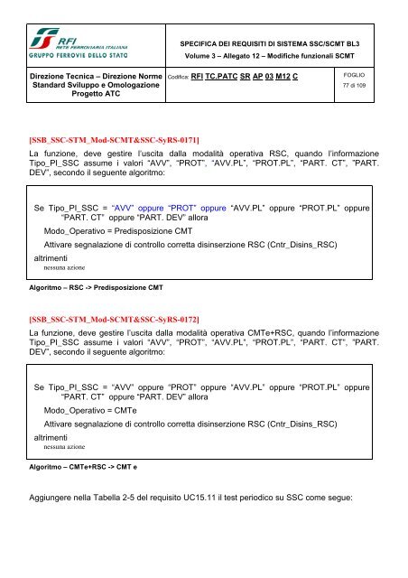 SSB SCMT SSC_SRS_revC_Allegato 12 modifiche ... - Trenitalia