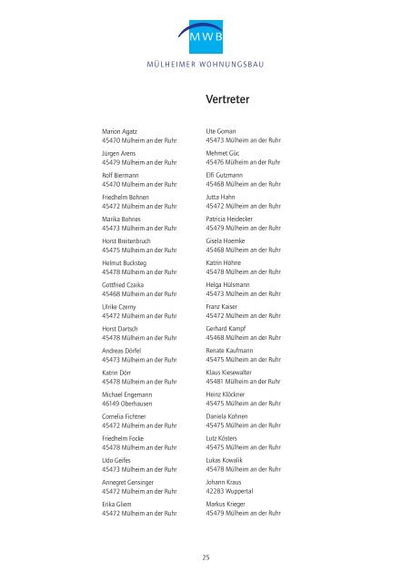 Download aktueller Geschäftsbericht - Mülheimer Wohnungsbau eG