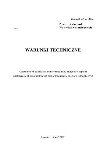 Warunki techniczne - wersja pdf