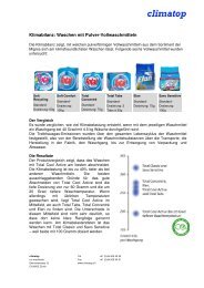 Klimabilanz: Waschen mit Pulver-Vollwaschmitteln - MyClimate
