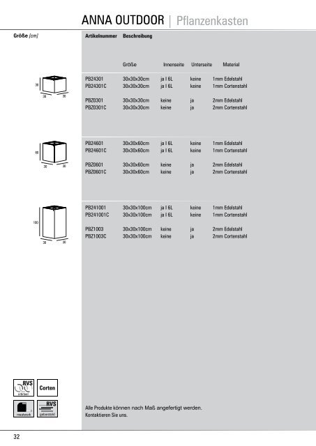 ANNA OUTDOOR Katalog - W & B Metal Solutions