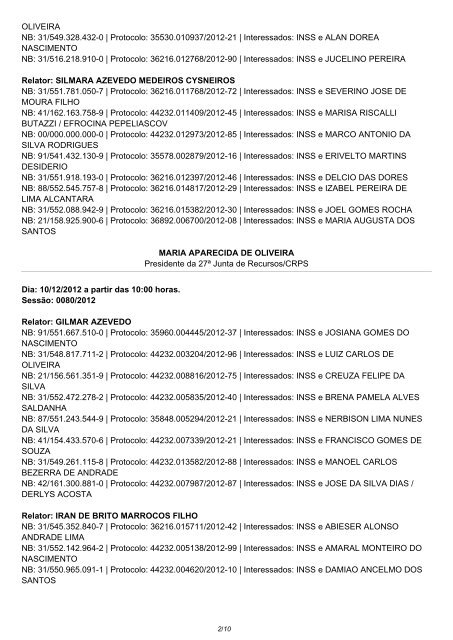 Pauta de julgamento nÂº 079 a 086 E-Recursos - MinistÃ©rio da ...