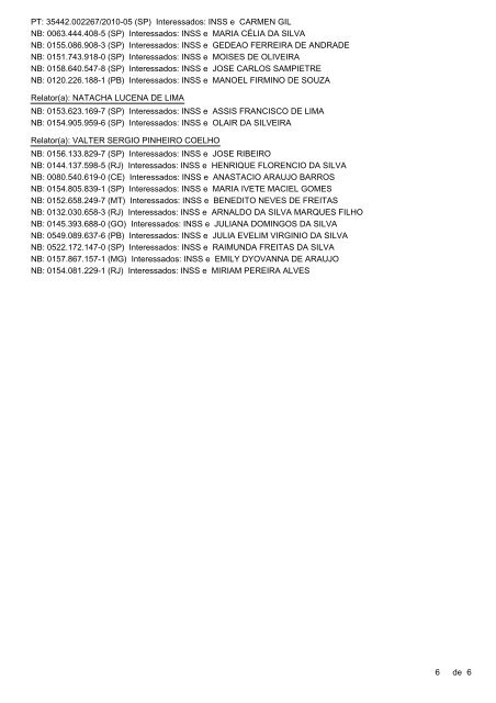 Pauta de julgamento nÂº 306 a 324 - 22 e 23/07/2013