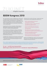 BDEW Kongress 2010 - TAM