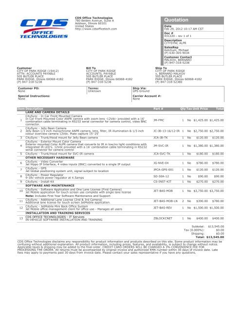 License Plate Recognition and Homicide ... - City of Park Ridge