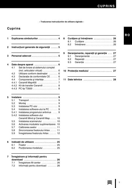 _ Manual de utilizare - AmannGirrbach AG