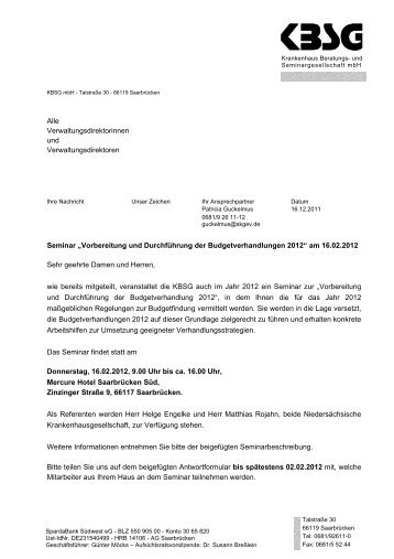 Vorbereitung und DurchfÃ¼hrung der Budgetverhandlungen 2012 S