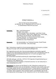 Gemeinderatssitzung (52 KB) - .PDF - Gemeinde Petronell-Carnuntum