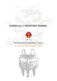 chemically resistant enamel - IEI, International Enamellers Institute