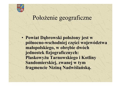 Strategia rozwoju powiatu dąbrowskiego - Województwo Małopolskie