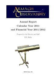 Annual Report 2011 - Armagh Observatory