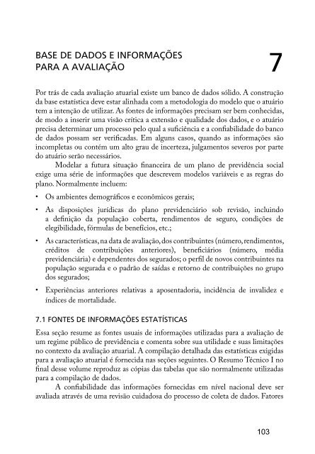 Vol.33- PrÃ¡tica Atuarial na PrevidÃªncia Social - MinistÃ©rio da ...