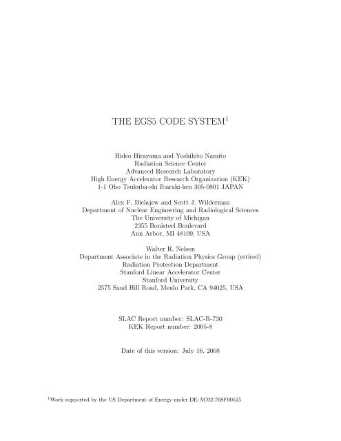 THE EGS5 CODE SYSTEM