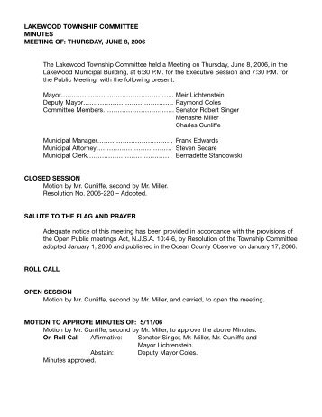 Sample Format - Zone & Pla copy - Township of Lakewood