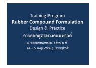 Rubber Compound Formulation - Rubber Industry Academy