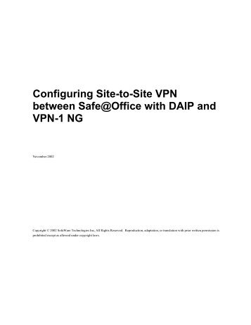 Configuring Site-to-Site VPN between Safe@office with DAIP and ...