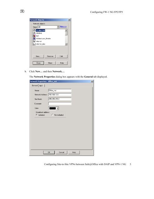 Configuring Site-to-Site VPN between Safe@office with DAIP and ...