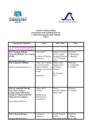 programma SCI 2011 - Anno Internazionale della Chimica