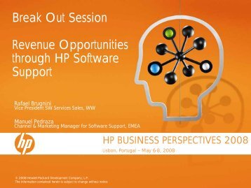 Break Out Session Revenue Opportunities through HP Software ...