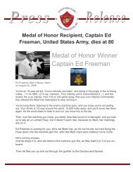 Medal of Honor Winner Captain Ed Freeman - Montford Point ...