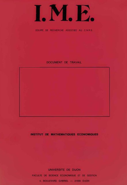 document de travail institut de mathematiques economiques ... - Lara