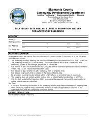Site Analysis Level II Exemption Waiver - Skamania County