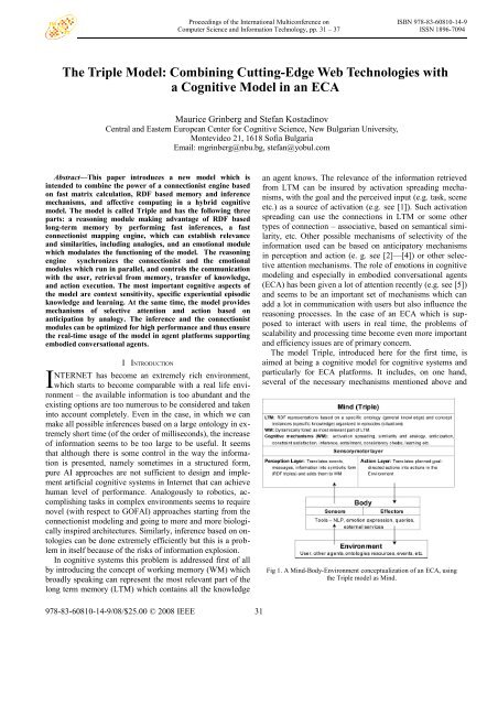 PDF, 55.773 M - Proceedings of the II International Multiconference ...