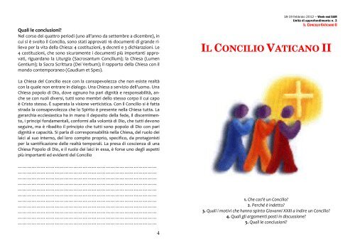 Il Concilio Vaticano II - appunti - Webdiocesi