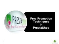 Free Promotion Techniques in PrestaShop
