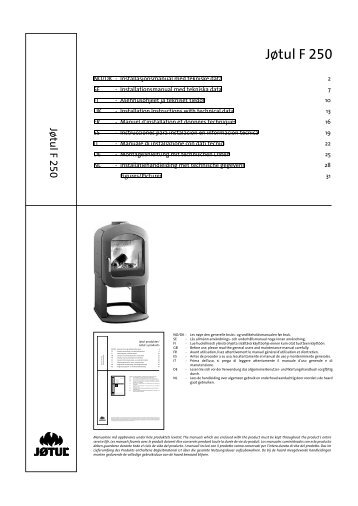 Manuel d'installation - JÃ¸tul stoves and fireplaces