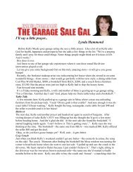 I'll say a little prayer.. Lynda Hammond - Garage Sale Gal
