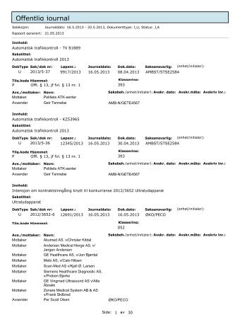 Offentleg journal 05 16-20 2013.pdf - Helse FÃ¸rde