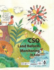 CSO Land Reform Monitoring in Asia - International Land Coalition