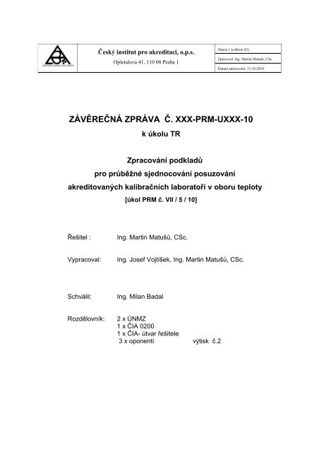 Zpra Vy Tr Aœeska C Kalibraa Na Sdrua Ena