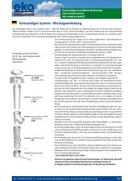 Einwandiges System - Montageanleitung - eka edelstahlkamine