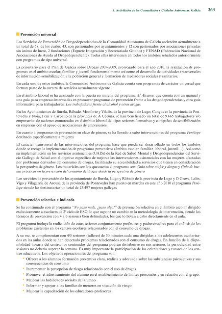 Plan Nacional sobre Drogas. Memoria 2010