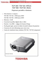 TLP 260 / TLP 261 - Lampe-videoprojecteur.info