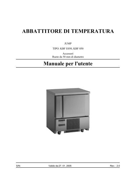 ABBATTITORE DI TEMPERATURA Manuale per l'utente