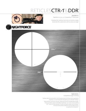 Nightforce CTR-1 & DDR Reticle Information - SportOptics