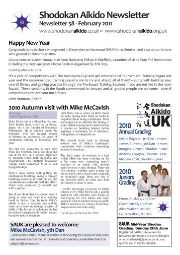 Shodokan Newsletter 58 - February 2011 - Sport Aikido GB
