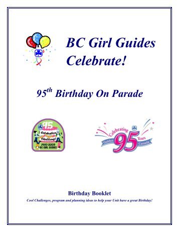Birthday Booklet - Girl Guides of Canada.