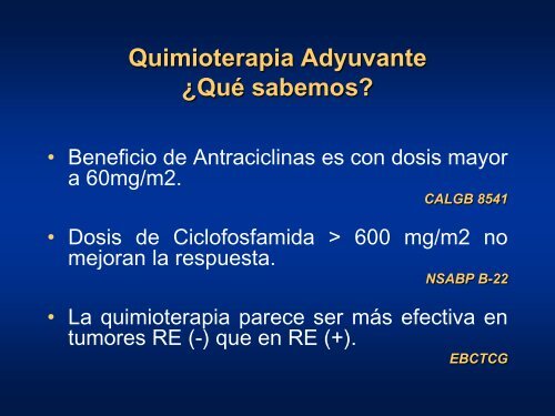 Taxanos en la adyuvancia - Sociedad Chilena de MastologÃ­a